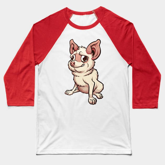 Nervous chihuahua Baseball T-Shirt by memoangeles